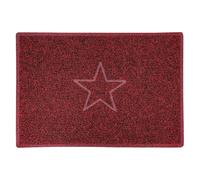 Nicoman STAR Embossed Shape Door Mat-Trapper Jet-Washable Doormat-(Use Indoor or Sheltered Outdoor), Large (90x60cm), Red with Black