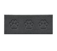 Nicoman Embossed Triple Paw Home Entrance Runner Mat - Multiple Colours - Dark Grey