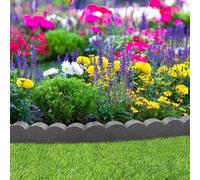 (Grey, Pack of 2) Nicoman Scallop Garden Edging Border