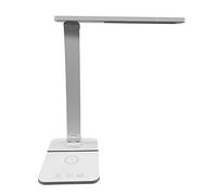 Nicoman Foldable LED Desk Lamp with Wireless Charger, USB Charging Port with 3 Light Mode, Touch Control, Eye-Caring Table Lamps for Reading, Studying, Writing (White)