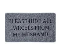 Nicoman Funny Novelty Door Mat Gift Doormat 'Please HIDE All Parcels From My Husband' (75x45cm/29.5x17.7inches)
