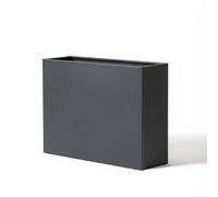 Nicoman Galvanised Matte Black Trough Metal Planter - 90cm x 82cm - Anthracite Grey