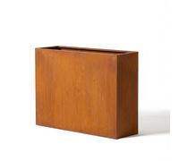 Nicoman Galvanised Matte Black Trough Metal Planter - 90cm x 82cm - Rust