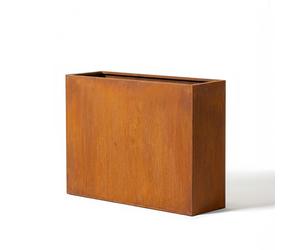 Nicoman Galvanised Matte Black Trough Metal Planter - 90cm x 82cm - Rust