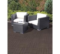 Nicoman Garden Decking Tiles Cosmopolitan Patio, Terrace, Hot Tub Deck Tiles | Interlocking Decking Tiles | Recycled | Cosmo Composite | Outdoor Drainage Deck Flooring (Brown, 30 x 30cm, 1x)