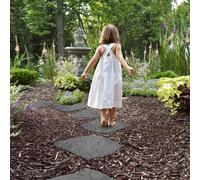 Nicoman Garden Stepping Stone Grey Natural Stone Effect Rubber Stone 58X38X2Cm - Pack Of 4