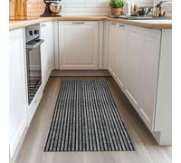 Nicoman Cut To Size Front Door Mat Inside Outside, Striped Dirt Trapper Mats Indoor, Anti Slip Door Matt, Absorbent Shoe Scraper Doormat, Entrance Muddy Mats for Dogs Paws Boots (60x200cm Runner)