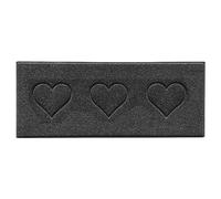 Nicoman Heart Embossed Shape Door Mat Dirt-Trapper Washable Barrier Doormat-Dark Grey (Watertight Rubber-Back)-Runner (150x60cm)