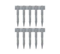 Nicoman Heavy Duty Railway Sleeper Brackets, Galvanised Steel Garden Fixings for Raised Beds and Timber Edging, 2mm Thick with Serrated Edges (Silver, Pack of 10)