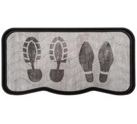 Nicoman Heavy Duty Rubber Boot Tray 75 x 40cm - Foot Print in Light Grey | Size: 38 cm x 75 cm Nicoman Light Grey 38 cm x 75 cm