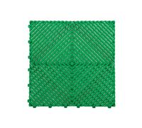 Nicoman Heavy Duty Vented Interlocking Garage Tiles - 40Cm X 40Cm - Green - Pack Of 30