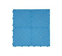 Nicoman Heavy Duty Vented Interlocking Garage Tiles - 40Cm X 40Cm - Light Blue - Pack Of 30