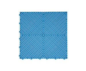 Nicoman Heavy Duty Vented Interlocking Garage Tiles - 40Cm X 40Cm - Light Blue - Pack Of 30