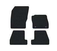 Nicoman Hex Fully Tailored Car Mats Fit (2012-2015 Focus MK3 Pre-Facelift Hatchback) (Full Set 4-Piece,Black)
