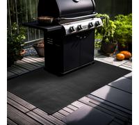 Nicoman HEX Rubber BBQ Floor Protection Mat 125cm x 75cm in Black | Size: 125 cm x 75 cm Nicoman Black 125 cm x 75 cm