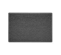 Nicoman Plain Door Mat Dirt Trapper PVC Spaghetti Mat Washable Quick Drying Barrier Doormat-Dark Grey (Drainage Open-Back)-Small (60x40cm)