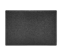 Nicoman Plain Door Mat Dirt Trapper PVC Spaghetti Mat Washable Quick Drying Barrier Doormat-Dark Grey (Watertight Rubber-Back)-Large (90x60cm)