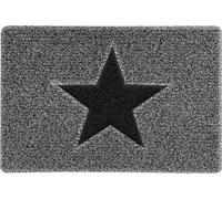 Nicoman Inlay STAR Doormat - Charcoal with Black Star - 60cm x 40cm