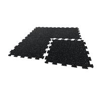 Nicoman Interlocking Rubber Topped Anti Vibration Foam Mats - 62cm x 62cm - 14mm Thick - Pack of 40