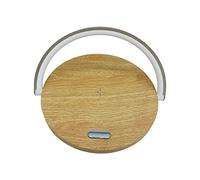 Nicoman LED Desk Lamp with Wireless Phone Charger & USB Port Charging, Touch Control, Dimmable Lamp for Kids, Adults Reading Study Desk Light |Office School Bedroom Decoration| (Wood)