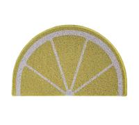Nicoman Spaghetti Loofah Halfmoon Door Mat 70 x 44cm - Lemon in Yellow | Size: 44 cm x 70 cm Nicoman Yellow 44 cm x 70 cm