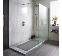 Nicoman Loofah Shower Mat, Non Slip PVC Spaghetti Mat for Wet Area Inside Shower, Super Comfy Soft Matt, Quick Dry, Bacteria & Mould Resistant, Curved Edge, Rectangular, Long, 100x40cm