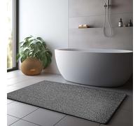 Nicoman Loofah Shower Mat, Non Slip PVC Spaghetti Mat for Wet Area Inside Shower, Super Comfy Soft Matt, Quick Dry, Bacteria & Mould Resistant, Curved Edge, Rectangular, Large, 90x60cm