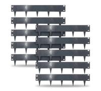 Nicoman Metal 1M X 20Cm Garden Lawn & Border Edging In Grey - Pack Of 10