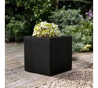 Nicoman Metal Cube Planter, Indoor & Outdoor, 50x50x50 cm, Matte Black finish, Weathering Steel, Square, Freestanding Garden Planter