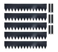 Nicoman Metal Garden Border Edging - Saw-Tooth Spikes, Pack of 5 - Anthracite Grey