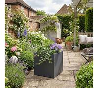 Nicoman Metal Planter 50X50X50Cm Galvanized Steel Cube Planter - Grey