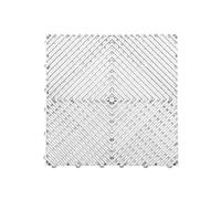 Nicoman Modular Interlocking Ribbed Vented Garage Floor Tiles - White