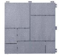 Nicoman Composite Interlocking Mosaic Decking Tiles Light Grey 30Cm X 30Cm - Pack Of 40 Tiles