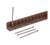Nicoman Mower Edge Garden Border 1.2m - Lawnmower Friendly - Earth - Pack of 20