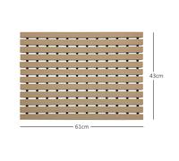 Nicoman Narrow Outdoor Mat Drainage Matt Slatted Duckboard Step Door Shower Mat