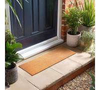 Nicoman Non-Shed Synthetic Coir Step Mat 75cm x 25cm - Pack of 2 in Beige | Size: 25 cm x 75 cm Nicoman Beige 25 cm x 75 cm