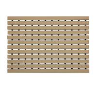 Nicoman Shower Drying Mat Non-Slip Bath Drainage Matt Slatted Duckboard Design| BEIGE - (61x43cm / 24x17 inches)