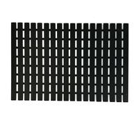 Nicoman Shower Mat Non-Slip Bath Drainage Matt Slatted Duckboard Design| BLACK - (64x43cm / 25x17 inches)