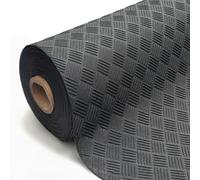 Nicoman Non-Slip Recycled Rubber Flooring Rolls - Deckplate Pattern - Length 8m - Width 1.7m