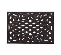 Nicoman Outdoor Doormat Decorative Stair Mats Heavy Duty Drainage Dirt Trapper Porch Rubber Skid Proof Anti Slip - (Medium, Chocolate, 75 x 44cm)