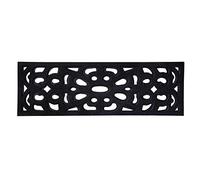 Nicoman Eco Friendly Victorian Style Outdoor Door Mat in Black | Size: 25 cm x 75 cm Nicoman Black 25 cm x 75 cm