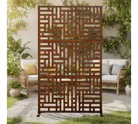 Nicoman Outdoor Privacy Screen with Stand & Ground Stakes - Geometric in Metallics | Size: 180 cm x 90 cm Nicoman Metallics 180 cm x 90 cm