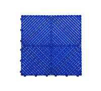 Nicoman Pack of 10 Modular Vented Garage Tiles - Blue