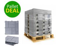 Pallet Deal - Nicoman Composite Interlocking Mosaic Light Grey Deck Tiles 30Cm X 30Cm - 630Pcs