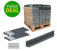 Nicoman Pallet Offer - Mower Edge Garden Borders 1.2m - Grey - 120pcs - Full Pallet