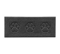 Nicoman Paw Embossed Shape Door Mat Dirt Trapper PVC Spaghetti Mat Washable Quick Drying Barrier Doormat-Dark Grey (Watertight Rubber-Back)-Runner (150x60cm)