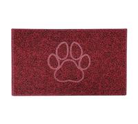Nicoman PAW Embossed Shape Door Mat-Trapper Jet-Washable Doormat-(Use Indoor or Sheltered Outdoor), Medium (75x44cm), Red with Black
