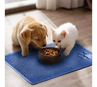Nicoman Pet Feeding Mat, Mini Paw Design 60X40Cm - Blue
