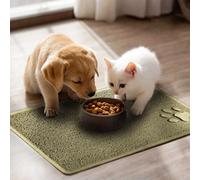 Nicoman Pet Feeding Mat, Mini Paw Design 90X60Cm - Beige
