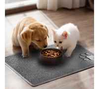 Nicoman Pet Feeding Mat, Mini Paw Design 90X60Cm - Grey